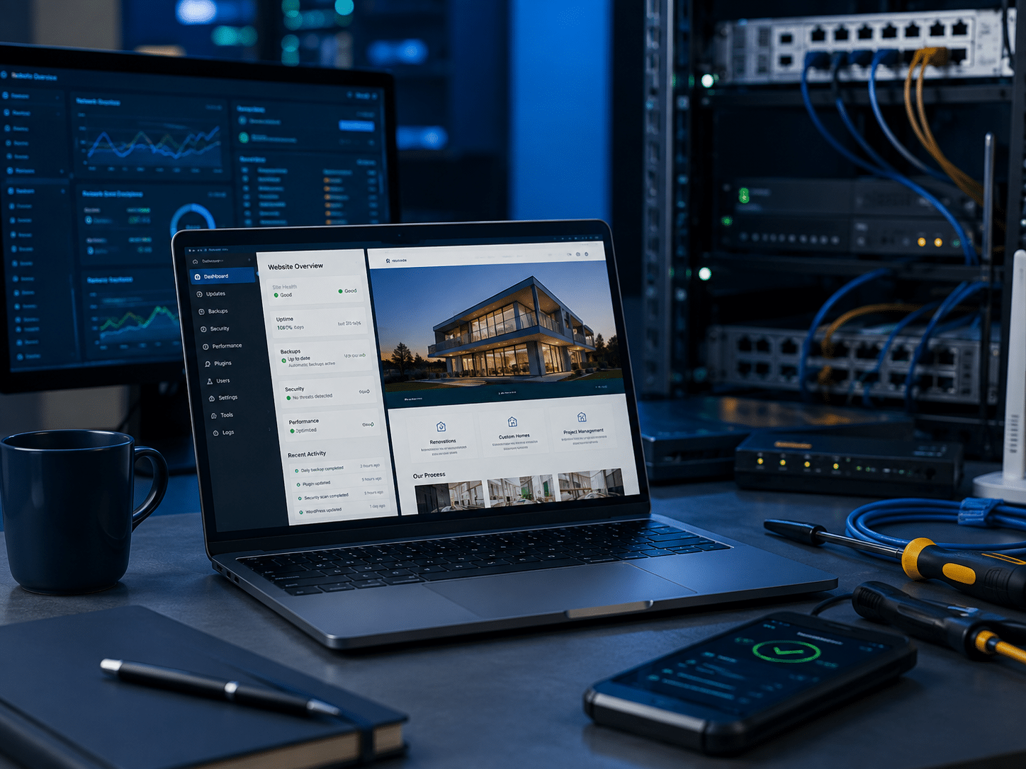 Local website hosting and maintenance support